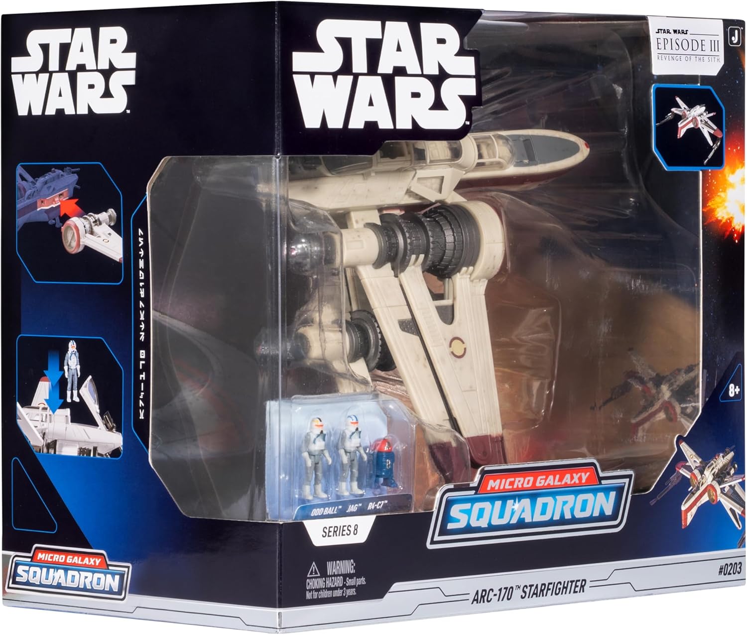 Star Wars Micro Galaxy - Squadron - Arc 170 Starfighter 8"
