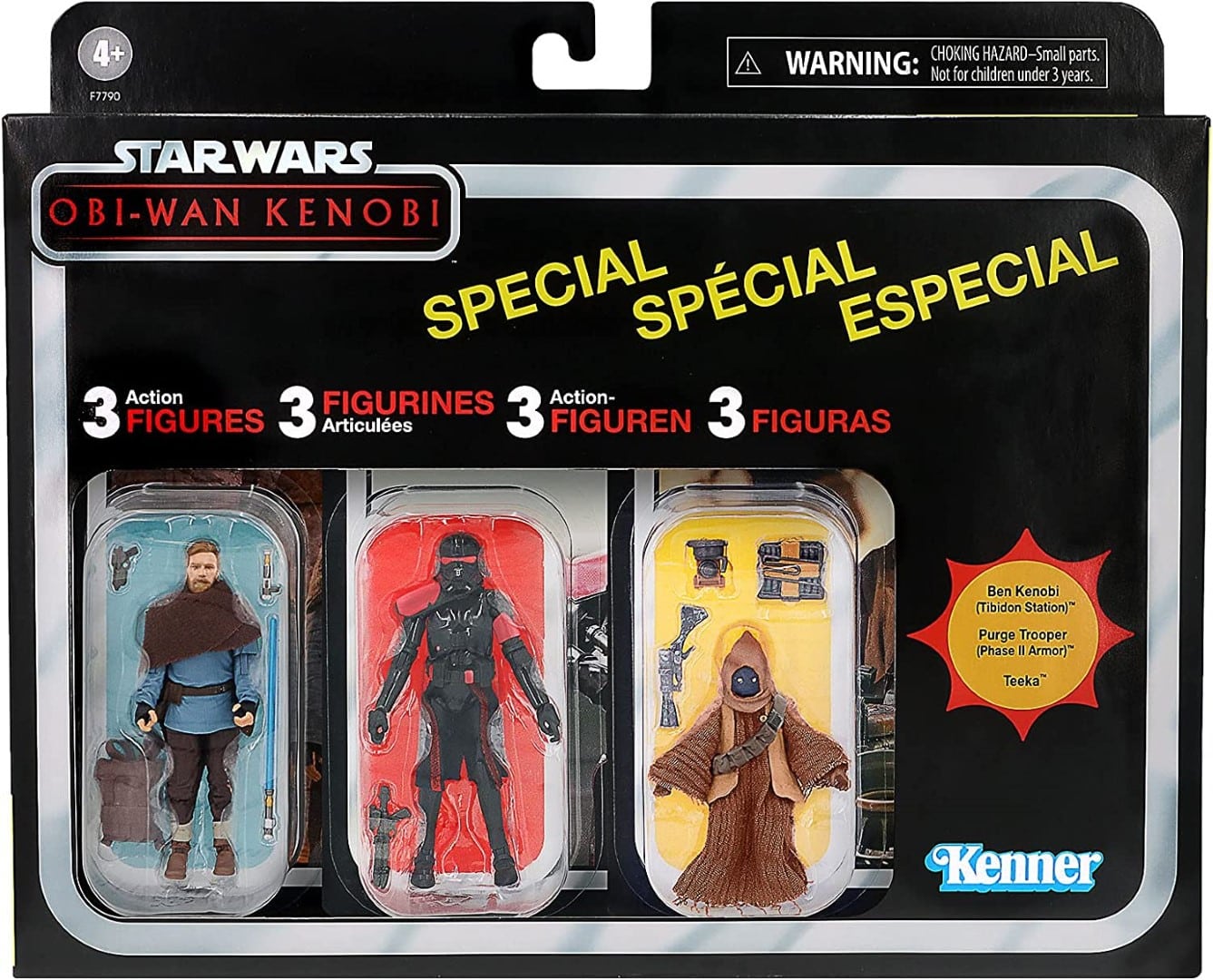 Star Wars Vintage Collection - Obi-Wan Kenobi - Obi-Wan-Kenobi (Tibidon Station) / Purge trooper / Teeka -3er-Pack