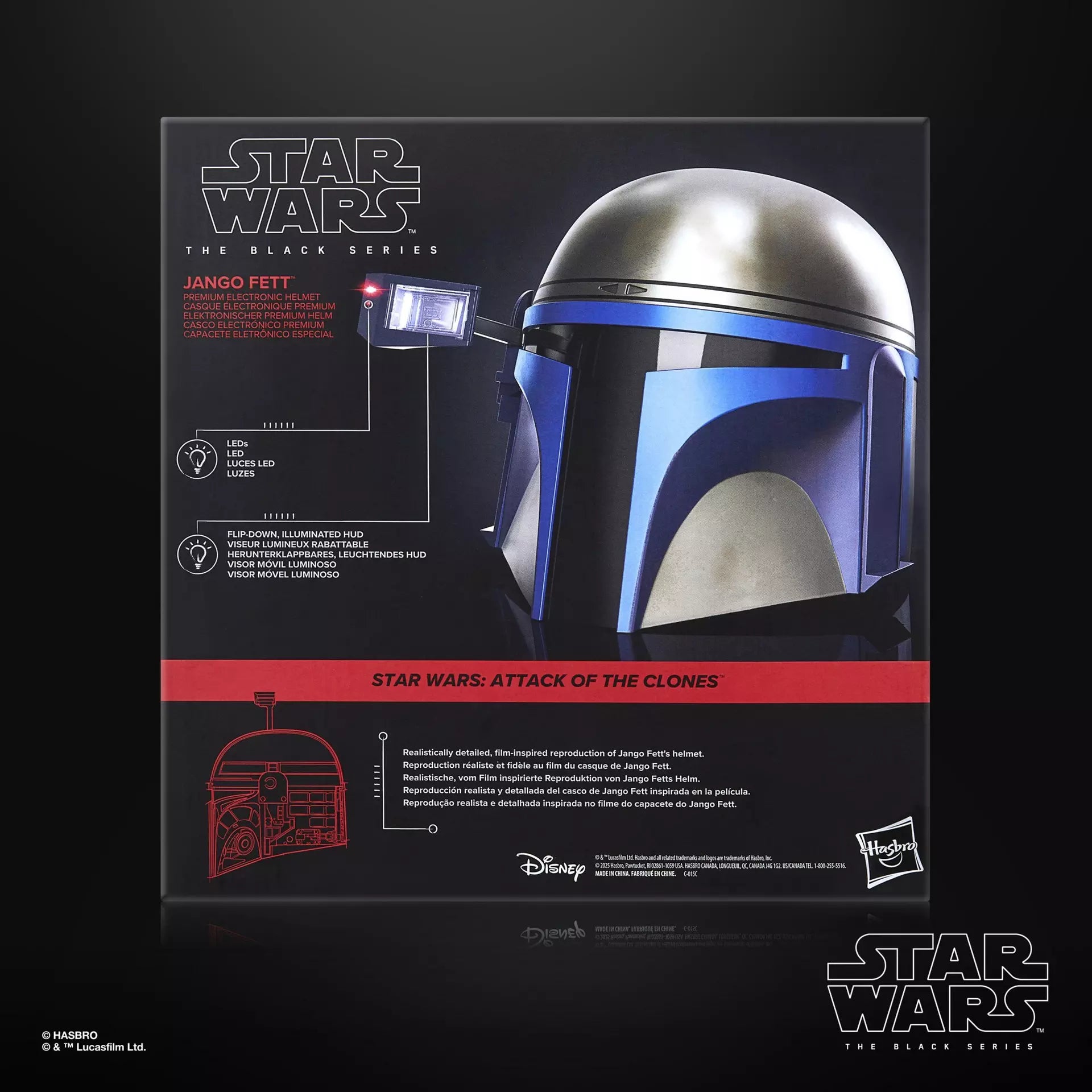 PRE-ORDER: Star Wars The Black Series Jango Fett elektronischer Rollenspiel-Helm | Jedi World