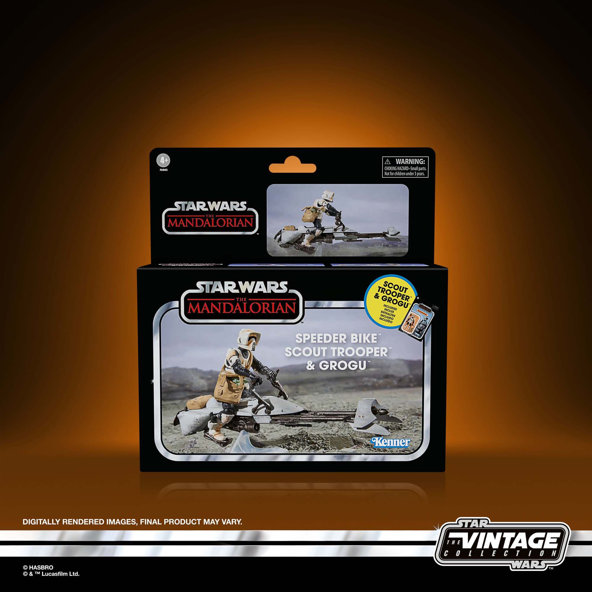 Star Wars Vintage Collection - The Mandalorian - Speeder Bike Scout Trooper & Grogu