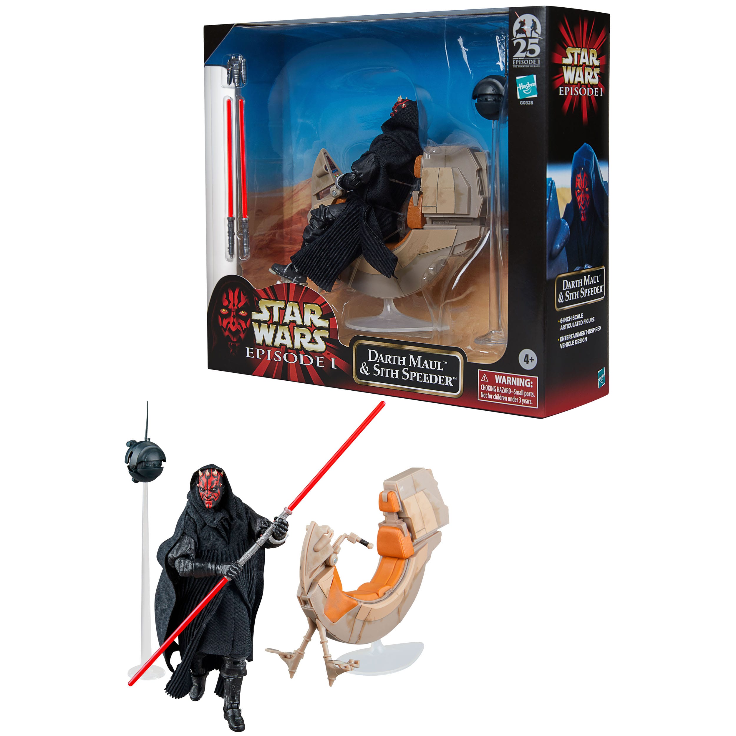 Star Wars Black Series - The Phantom Menace - 25th Anniversary - Darth Maul & Sith Speeder