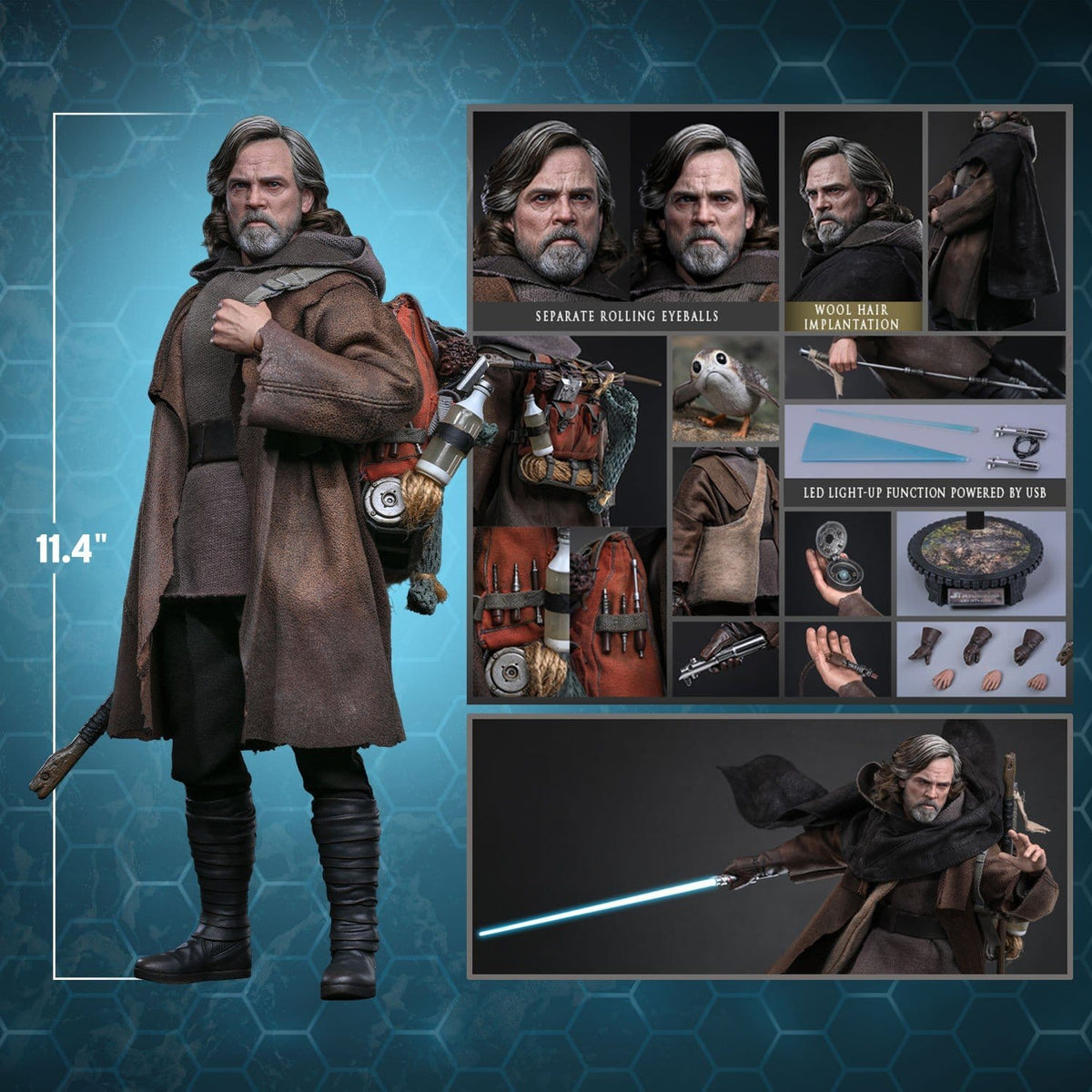 PRE-ORDER: Star Wars: Die letzten Jedi Movie Masterpiece Actionfigur 1/6 Luke Skywalker (Artisan Edition) 29 cm "