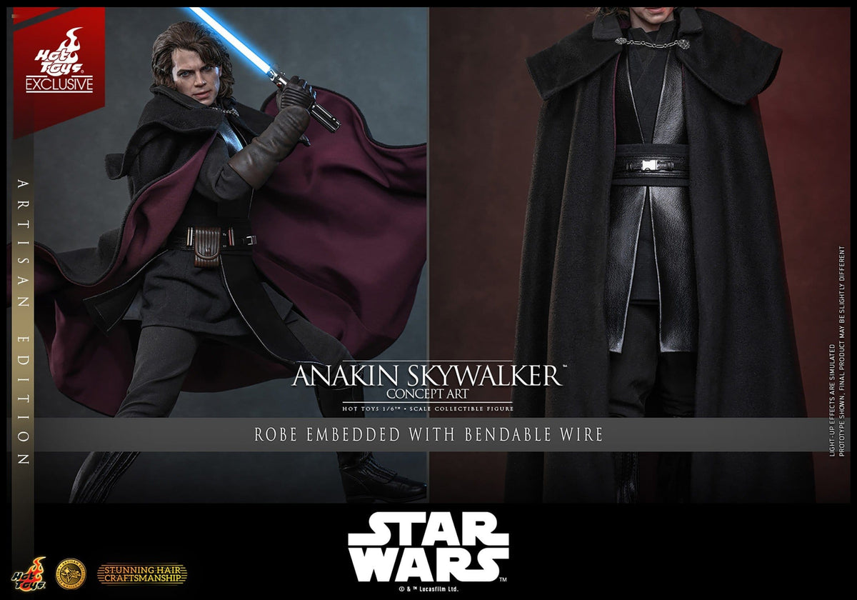 PRE-ORDER: Star Wars Episode III: Die Rache der Sith Movie Masterpiece Actionfigur 1/6 Anakin Skywalker (Concept Art Version) (Artisan Edition) Hot Toys Exclusive 31 cm