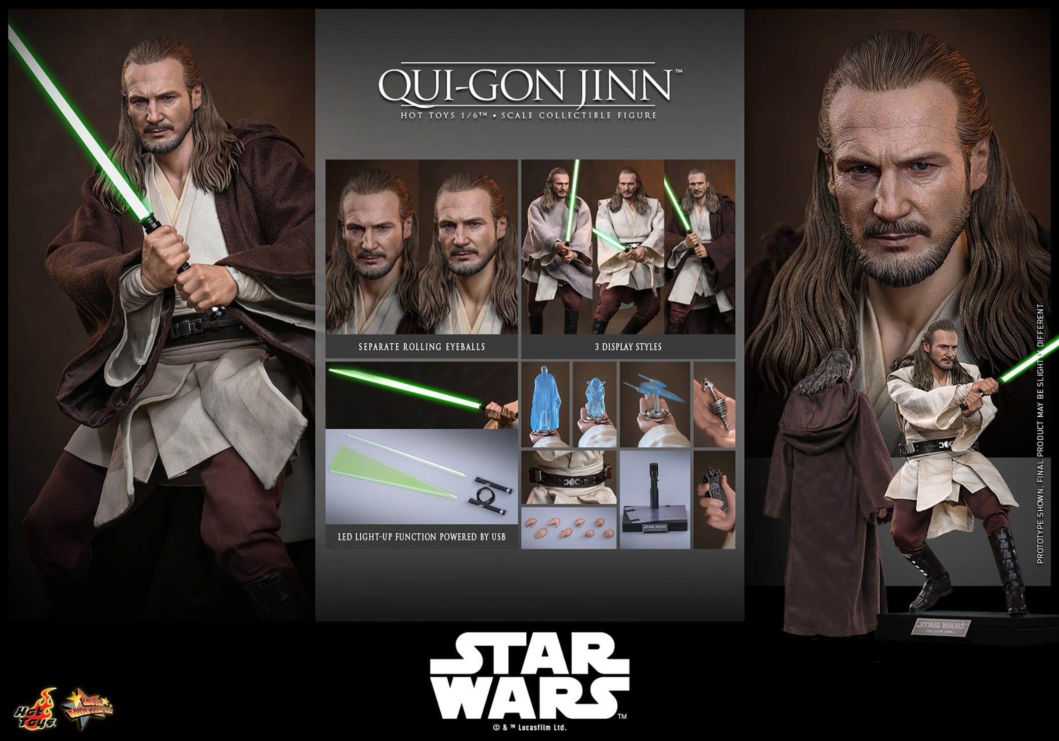 PRE-ORDER: Star Wars - Hot Toys - 1/6 Qui-Gon Jinn (Collector Edition) 32 cm