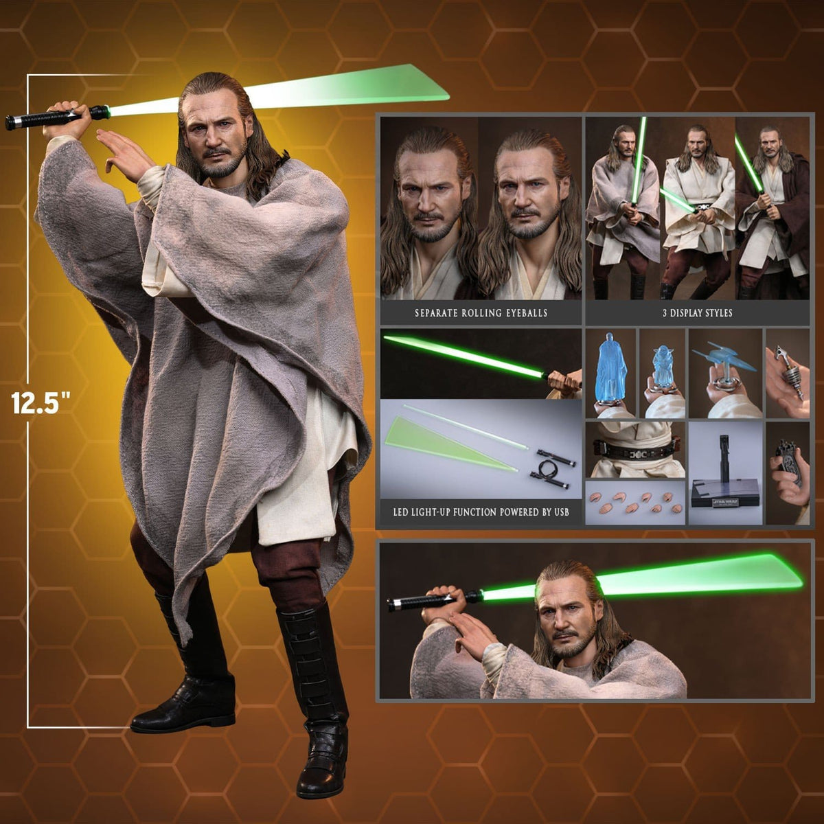 PRE-ORDER: Star Wars - Hot Toys - 1/6 Qui-Gon Jinn (Collector Edition) 32 cm