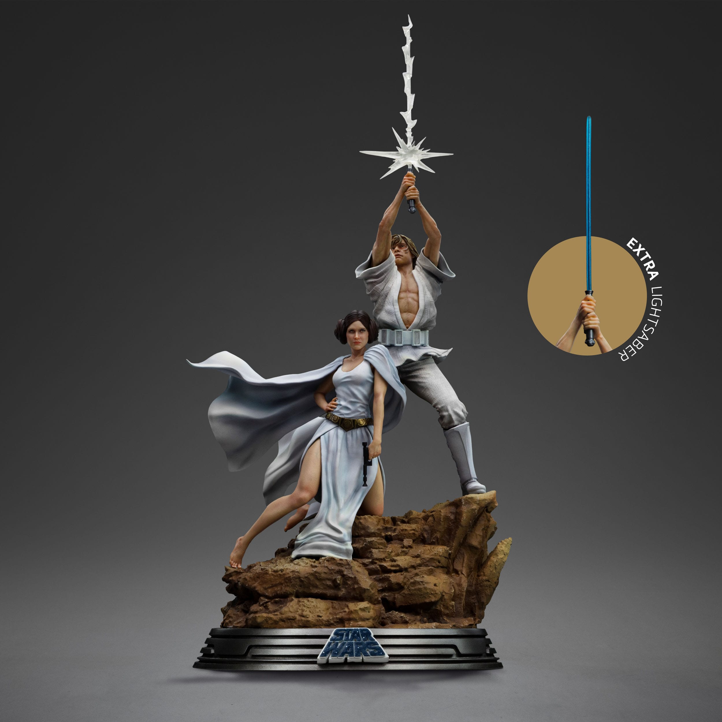 Star Wars - Art Scale Statue 1/10 - Luke and Leia 41 cm