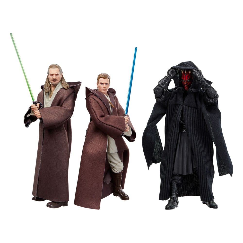 Star Wars Black Series - The Phantom Menace - Qui-Gon Jinn, Darth Maul, Obi-Wan Kenobi