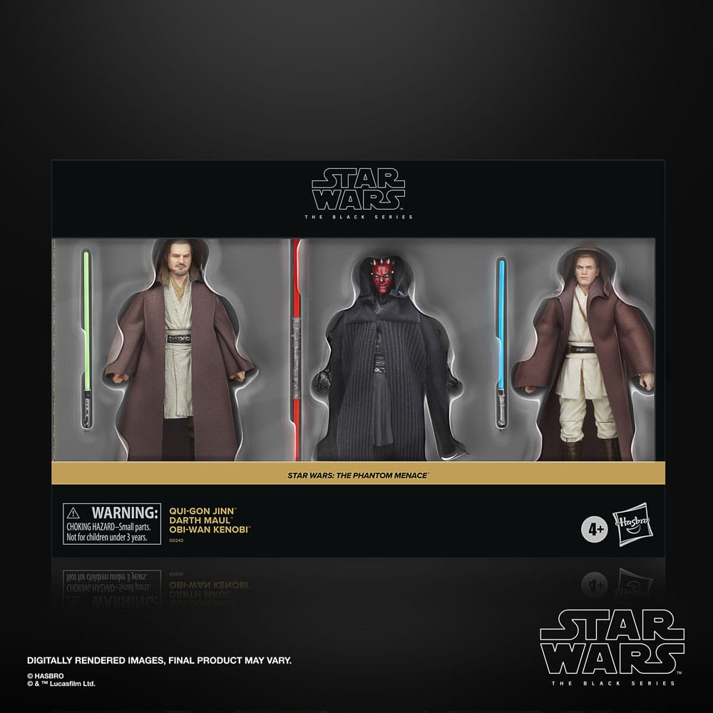 Star Wars Black Series - The Phantom Menace - Qui-Gon Jinn, Darth Maul, Obi-Wan Kenobi