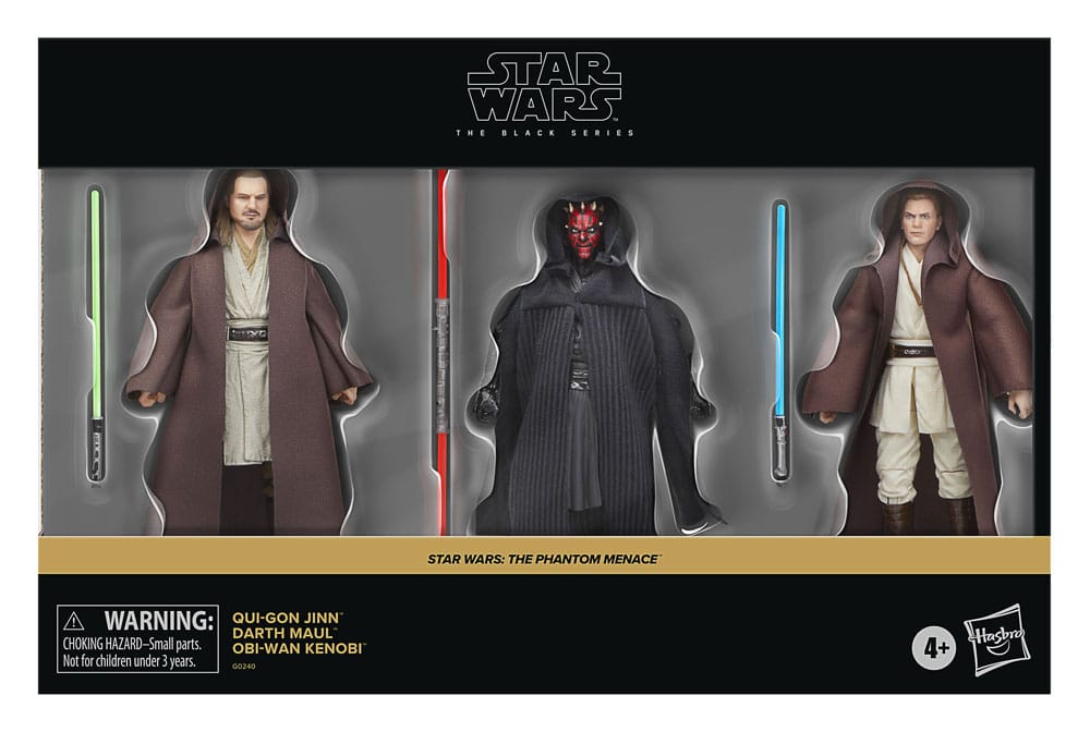 Star Wars Black Series - The Phantom Menace - Qui-Gon Jinn, Darth Maul, Obi-Wan Kenobi
