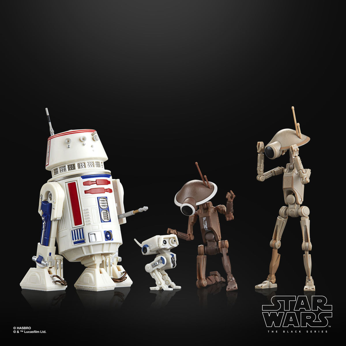 Star Wars The Mandalorian Nr. 46 – Black Series Actionfiguren R5-D4, BD-72 & Pit Droids (4-Pack) – 15 cm