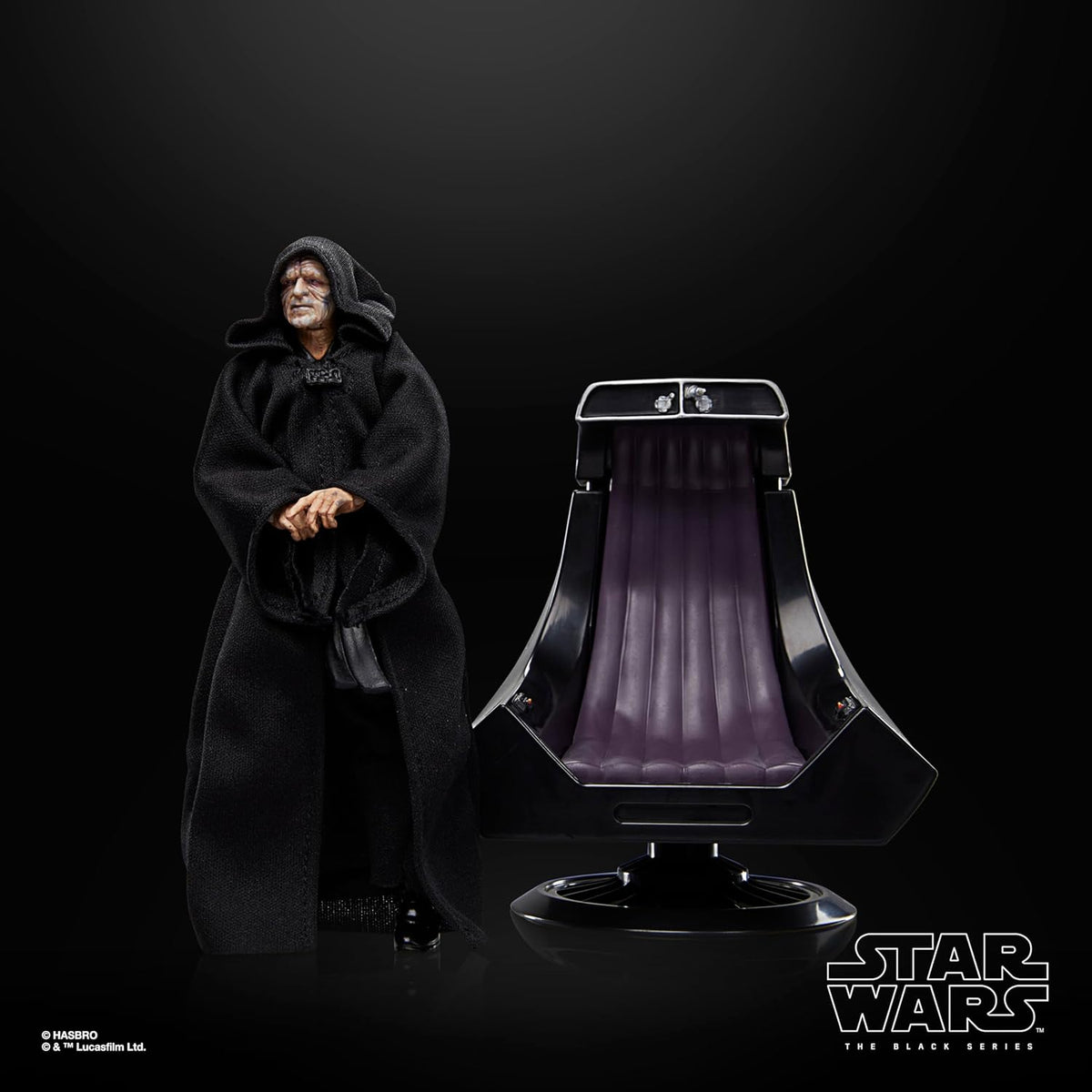 Star Wars The Black Series Imperator Palpatine & Thron Rückkehr der Jedi-Ritter Actionfigur, Skala 15 cm