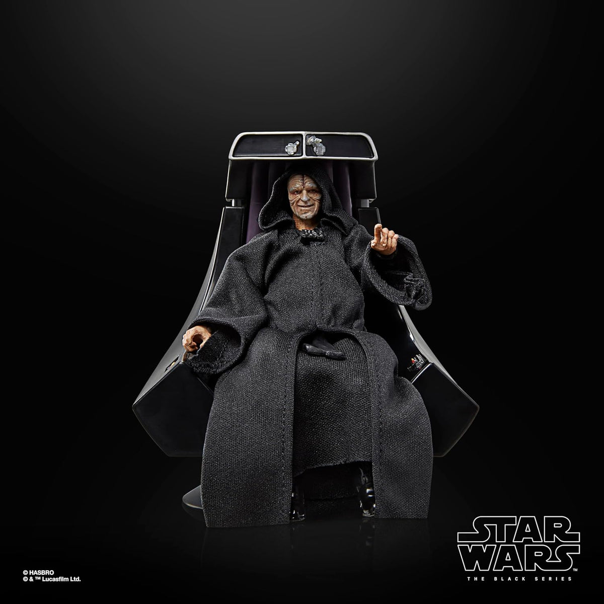 Star Wars The Black Series Imperator Palpatine & Thron Rückkehr der Jedi-Ritter Actionfigur, Skala 15 cm