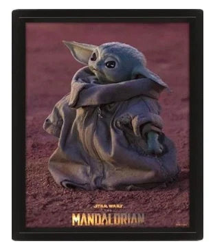 Star Wars - The Mandalorian - Grogu - 3D-Lentikularposter 26 x 20 cm