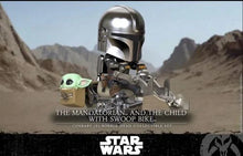PRE-ORDER: STAR WARS - Cosbaby - Wave 1 - Mandalorian & the Child swoop Bike
