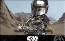 PRE-ORDER: STAR WARS - Cosbaby - Wave 1 - Mandalorian & the Child swoop Bike