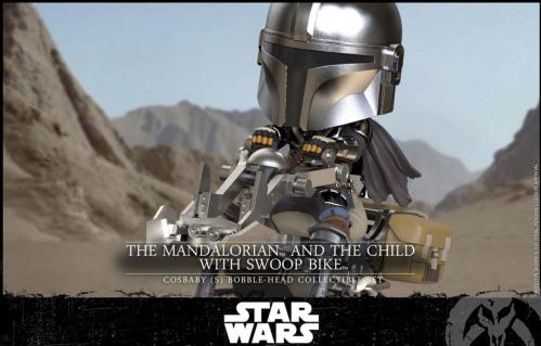 PRE-ORDER: Star Wars - Cosbaby - Wave 1 - Mandalorian & the Child swoop Bike