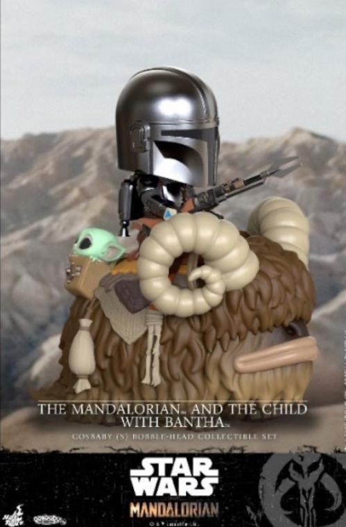 PRE-ORDER: Star Wars - Cosbaby - Wave 3 - Mandalorian & Child with Bantha