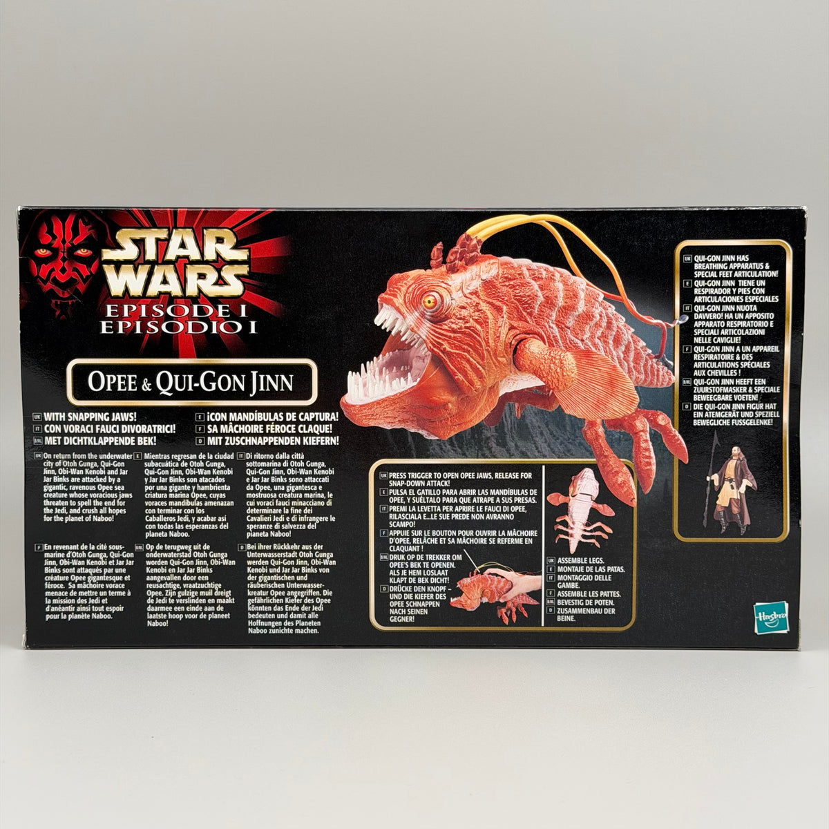 Star Wars Episode I – Opee Sea Killer & Qui-Gon Jinn Actionfiguren Set (1998) Vintage / Retro