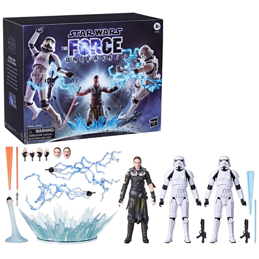 Star Wars Hasbro Figur Starkiller & Stormtroopers Pack Fig. 15 cm Star Wars the Force Unleashed The Black Series