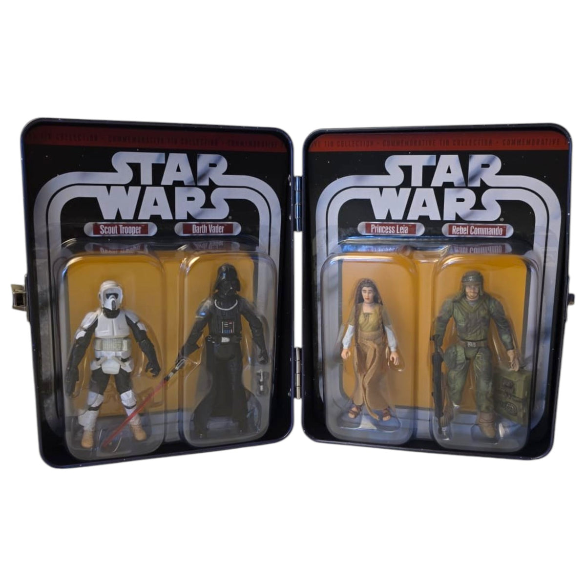 Star Wars - Return of the Jedi - Commemorativ Tin Collection 6/6 - Scout Trooper / Darth Vader / Princess Leia / Rebel Commando 2006