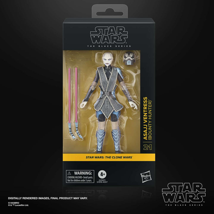 THE CLONE WARS – Asajj Ventress (Kopfgeldjägerin) – Figur der Black Series, 15 cm
