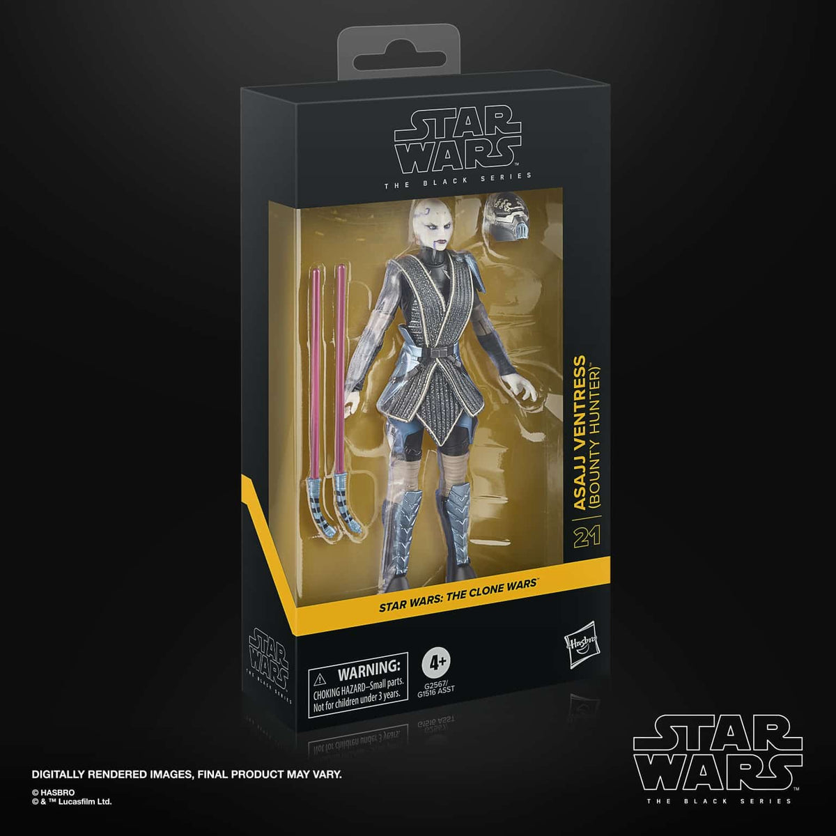 THE CLONE WARS – Asajj Ventress (Kopfgeldjägerin) – Figur der Black Series, 15 cm