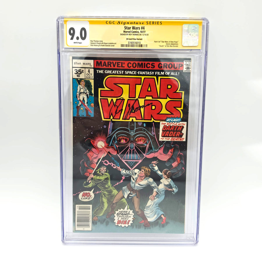 Star Wars Comic #4 (1977) – 35 Cent Price Variant – CGC 9.0 Signature Series – Roy Thomas