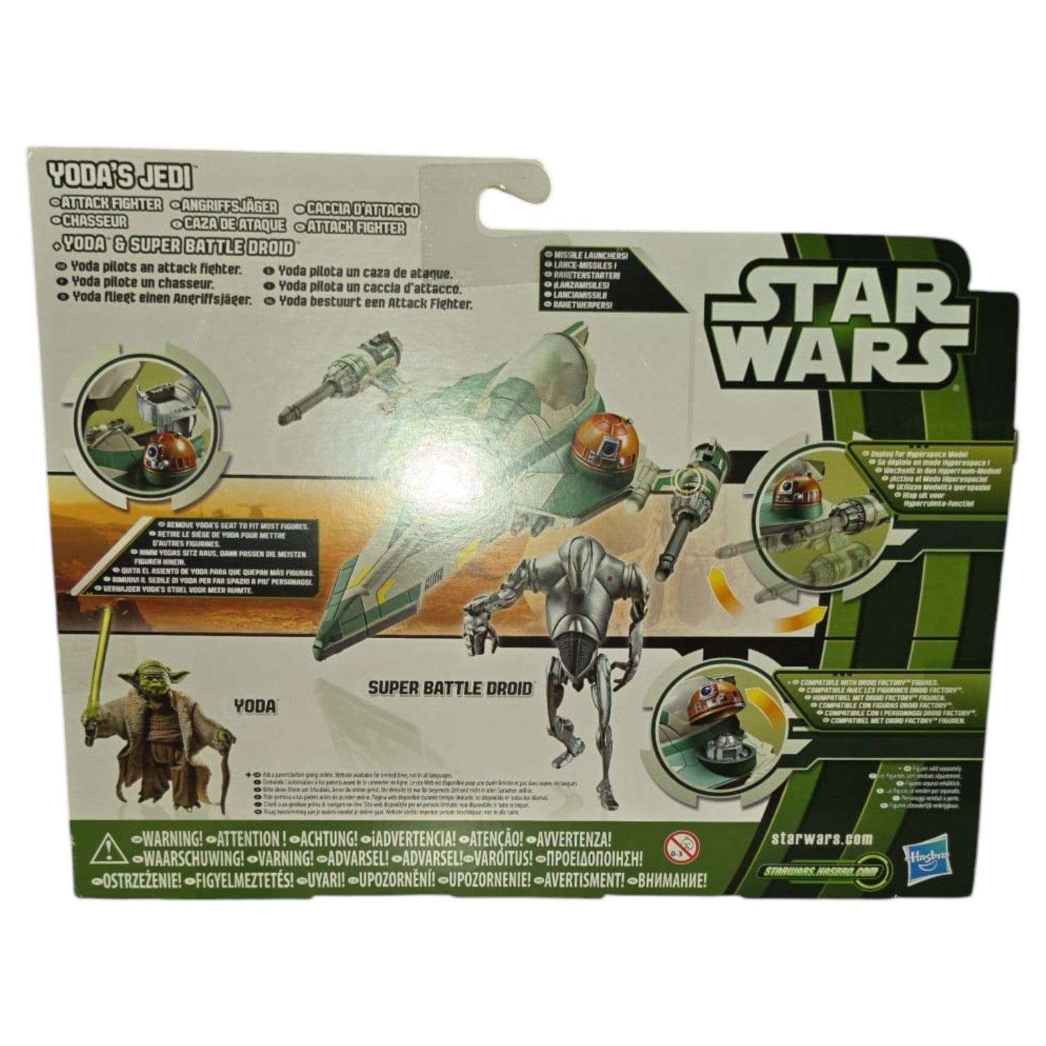 Star Wars - The Clone Wars - Yodas Jedi Attack Fighter / Yoda & Super Battle Droid 2013