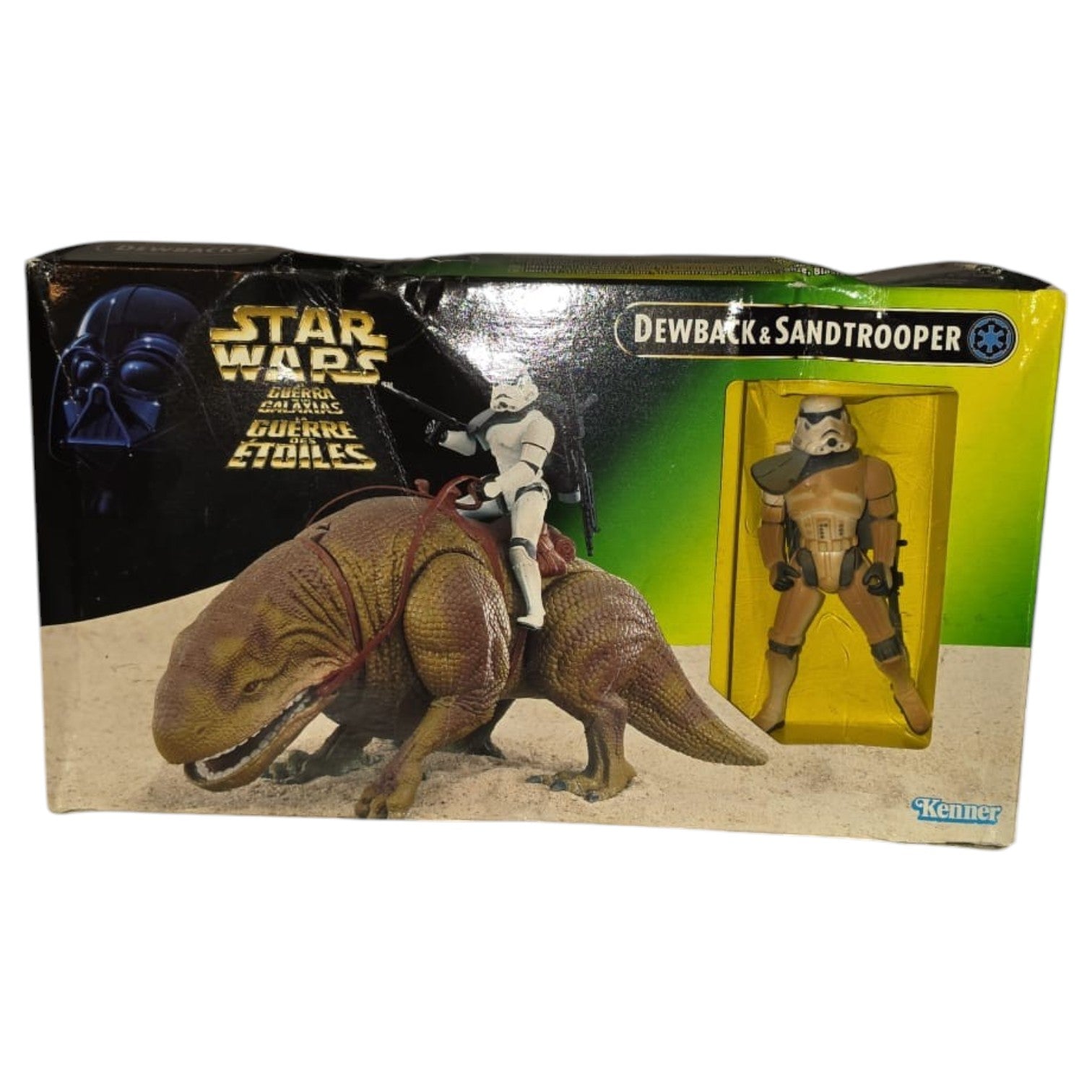 Star Wars - Power of the Force - Dewback & Sandtrooper 1997 (Verpackung zerdrückt)