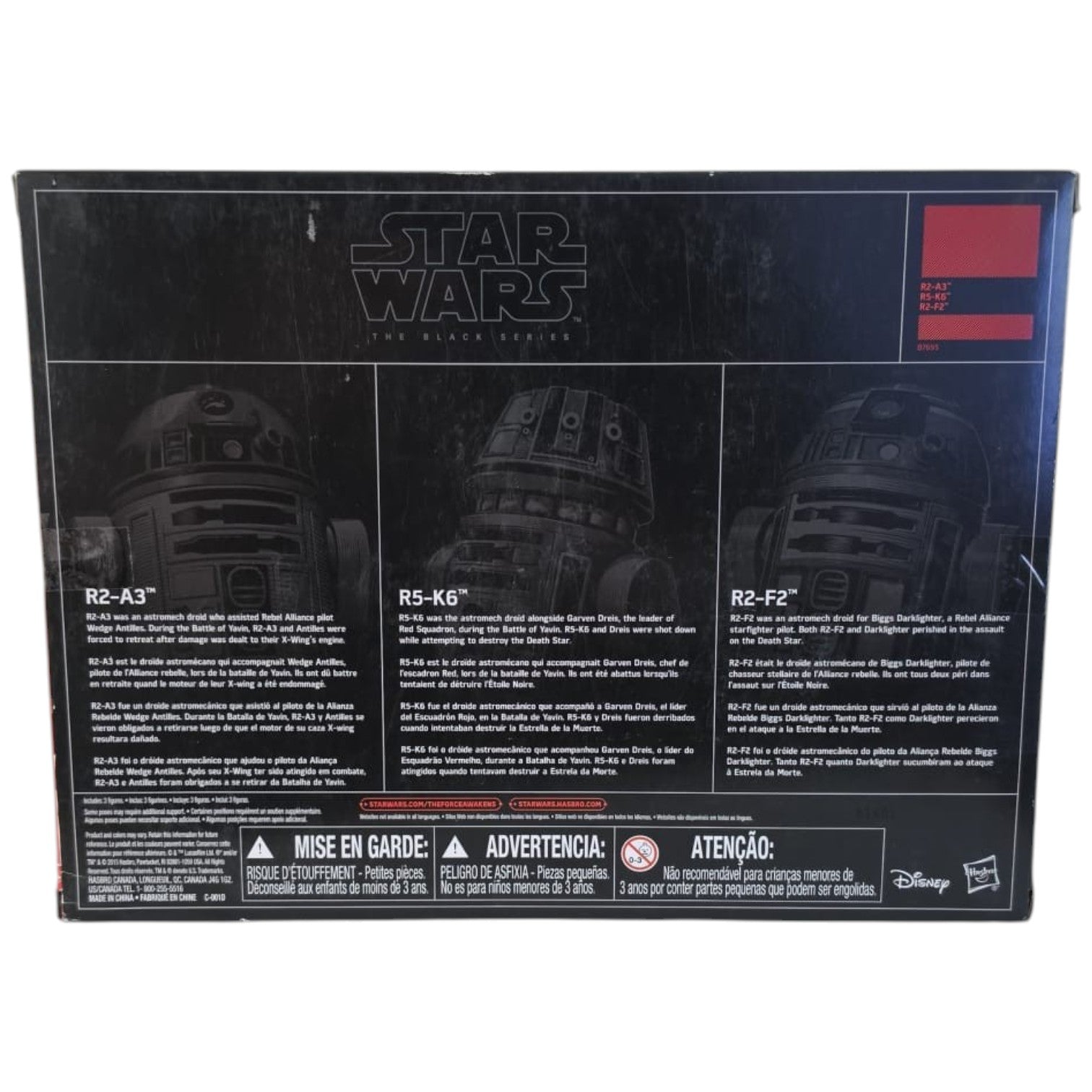Star Wars Black Series - Red Line - Astromech 3er-Pack (R2-A3 / R5-K6 / R2-F2) 2015
