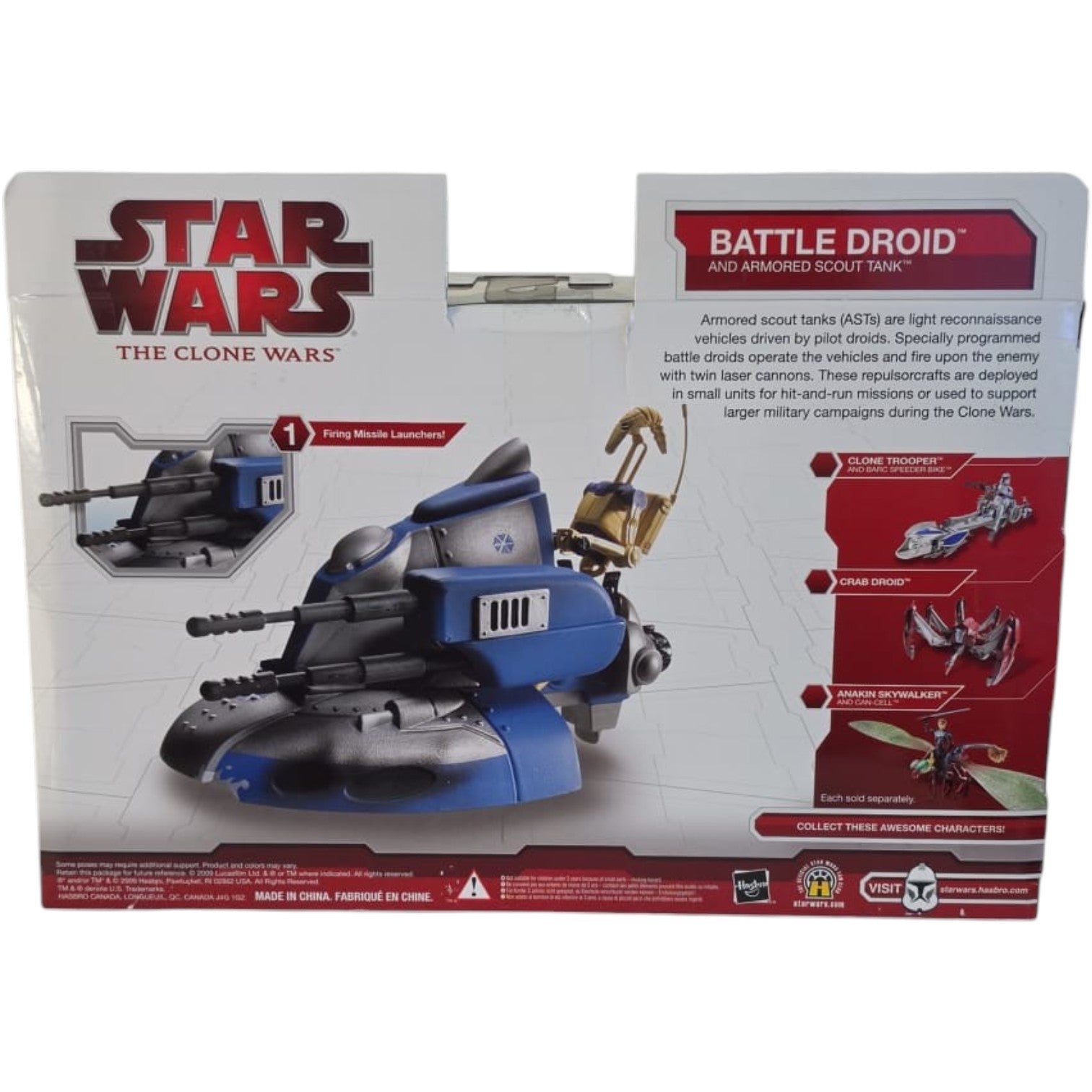 Star Wars - The Clone Wars - Battle Droid and Armored Scout Tank 2010