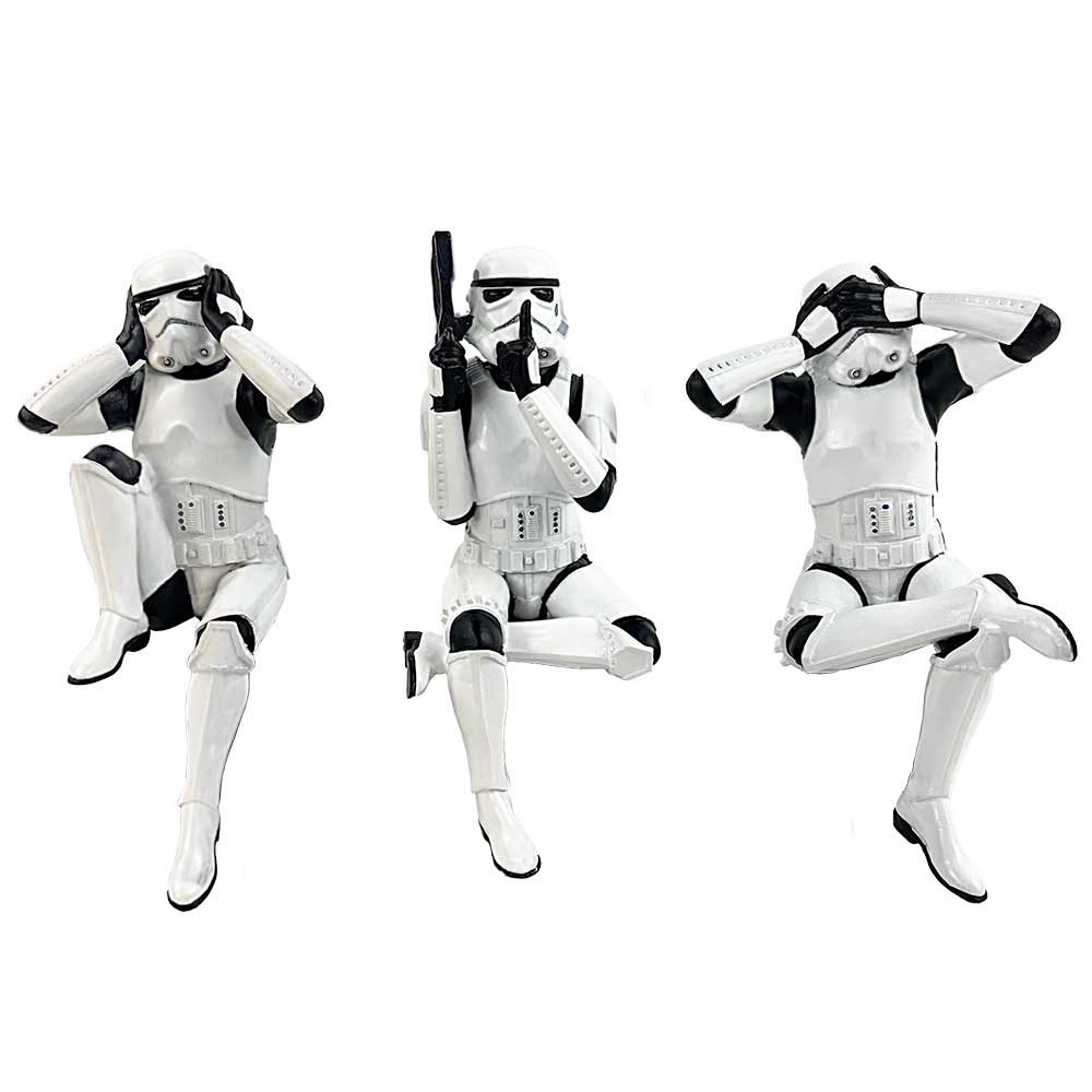 Stormtrooper Figuren Three Wise Sitting Stormtroopers 11 cm