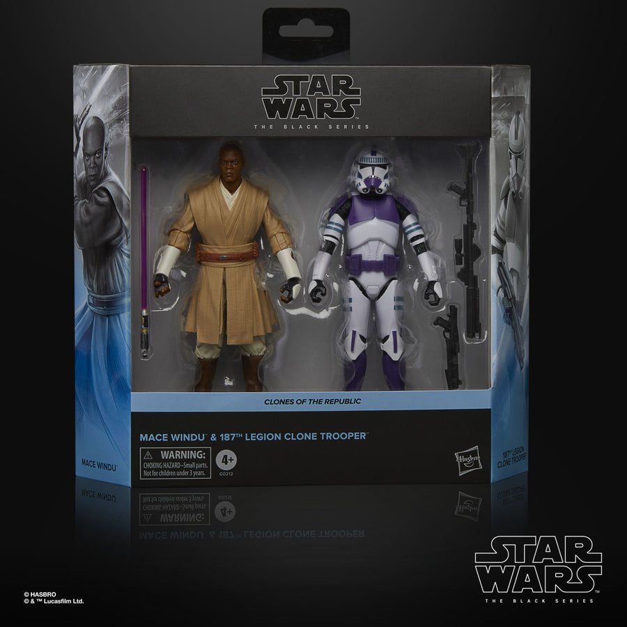 Star Wars Clones of the Republic #01 – Mace Windu & 187th Legion Clone Trooper | Black Series