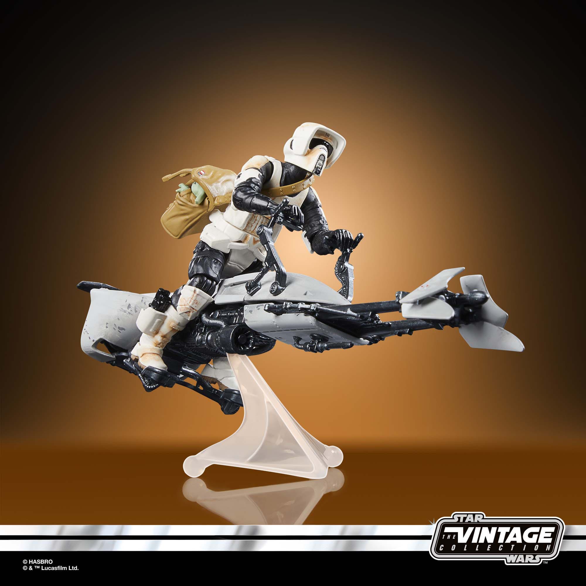 Star Wars Vintage Collection - The Mandalorian - Speeder Bike Scout Trooper & Grogu
