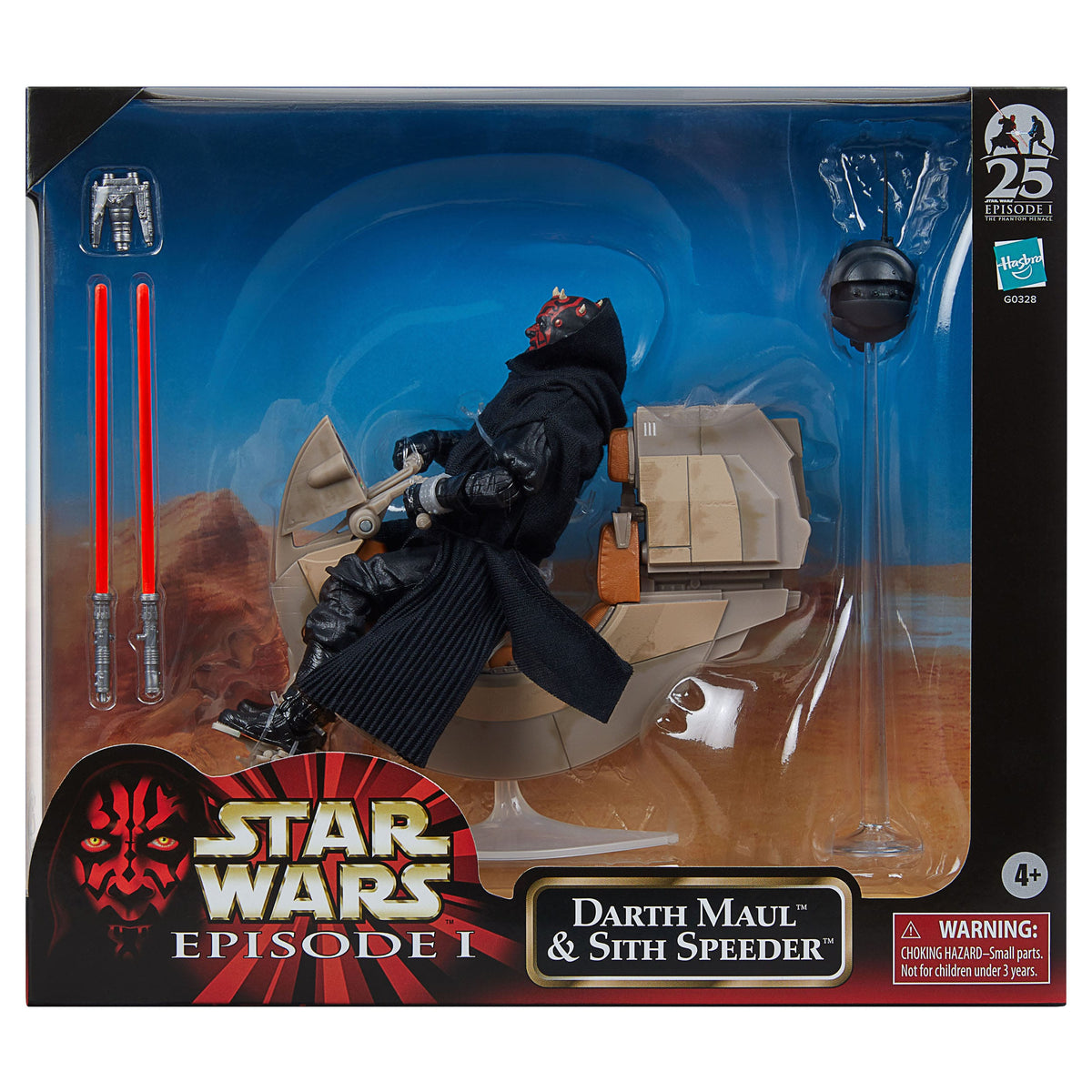 Star Wars Episode I Black Series Fahrzeug mit Actionfigur Darth Maul & Sith Speeder 25th Anniversary
