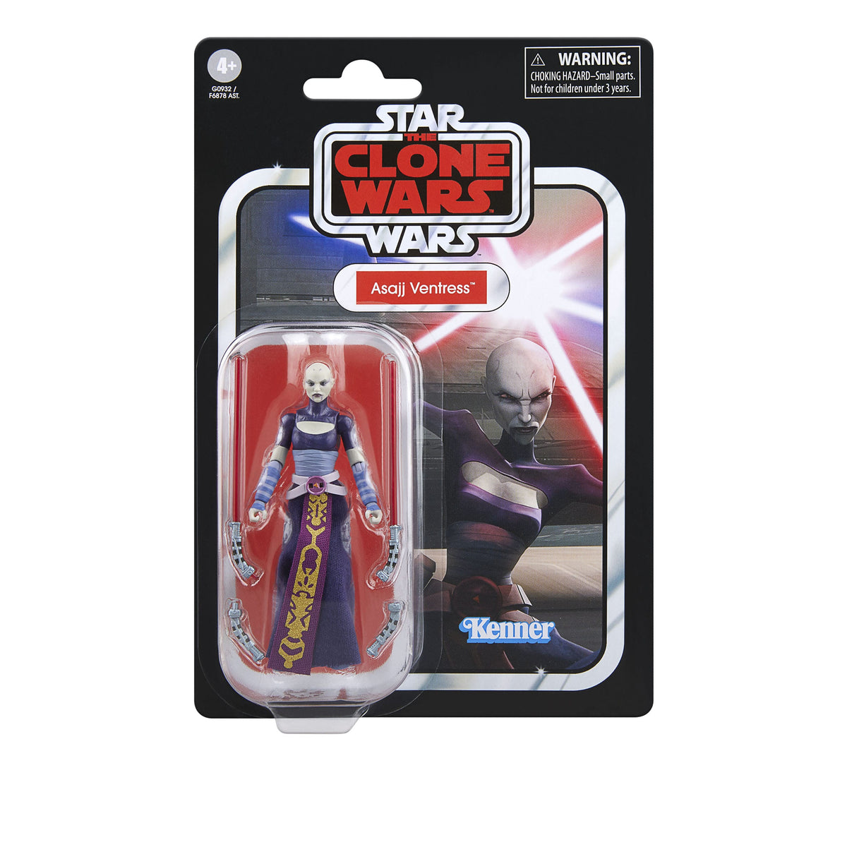 Figurine articulée Asajj Ventress de la collection Vintage Star Wars : The Clone Wars, 10 cm