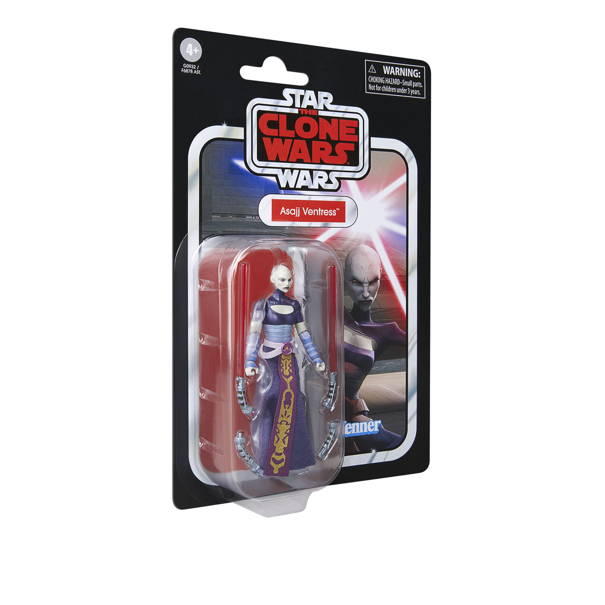Figurine articulée Asajj Ventress de la collection Vintage Star Wars : The Clone Wars, 10 cm