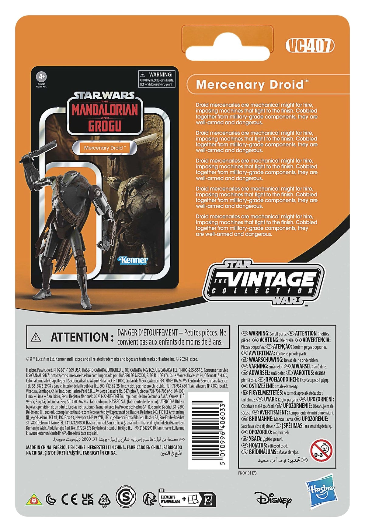 PreOrder Star Wars: The Mandalorian and Grogu Vintage Collection Actionfigur Mercenary Droid 10 cm