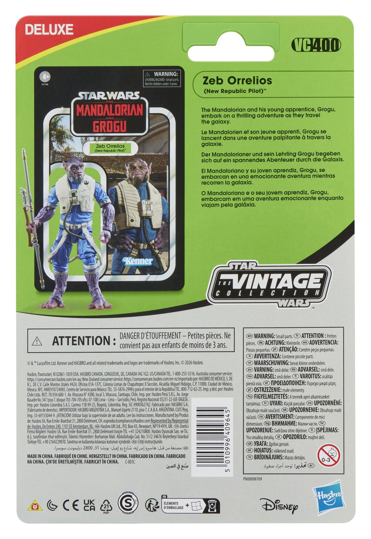 PreOrder Star Wars: The Mandalorian and Grogu Vintage Collection Actionfigur Zeb Orrelios (New Republic Pilot) 10 cm