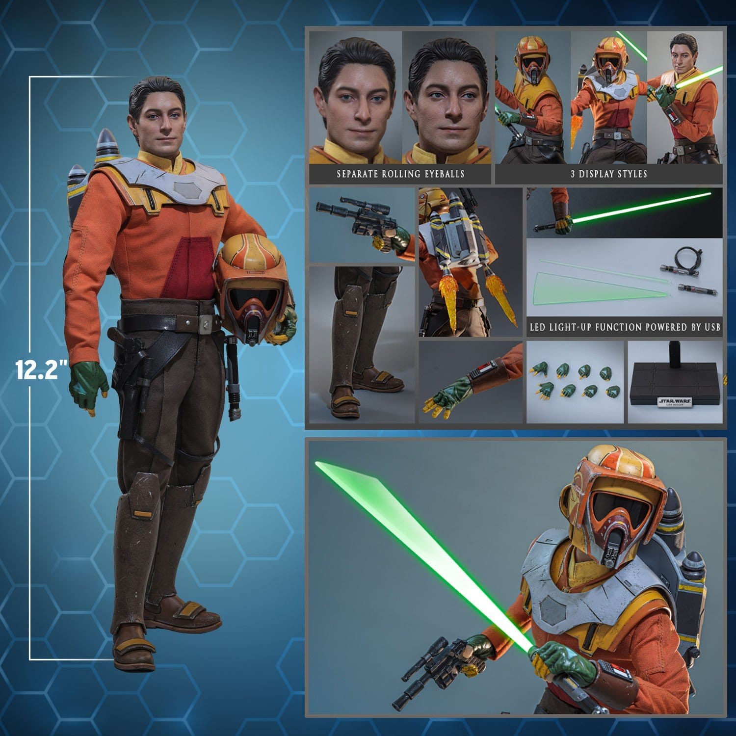 PRE-ORDER: Star Wars - Hot Toys - 1/6 Ezra Bridger 31 cm