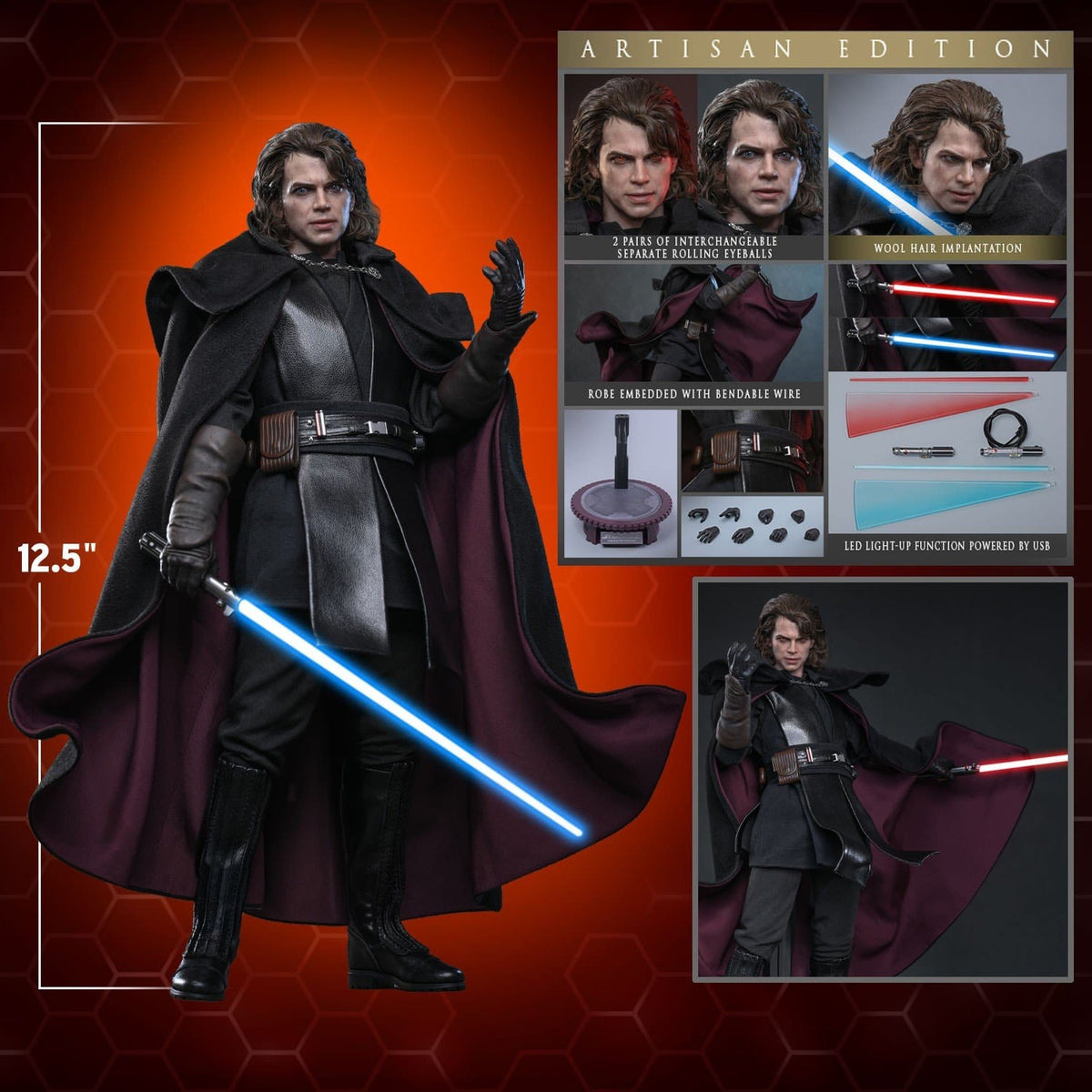 PRE-ORDER: Star Wars Episode III: Die Rache der Sith Movie Masterpiece Actionfigur 1/6 Anakin Skywalker (Concept Art Version) (Artisan Edition) Hot Toys Exclusive 31 cm
