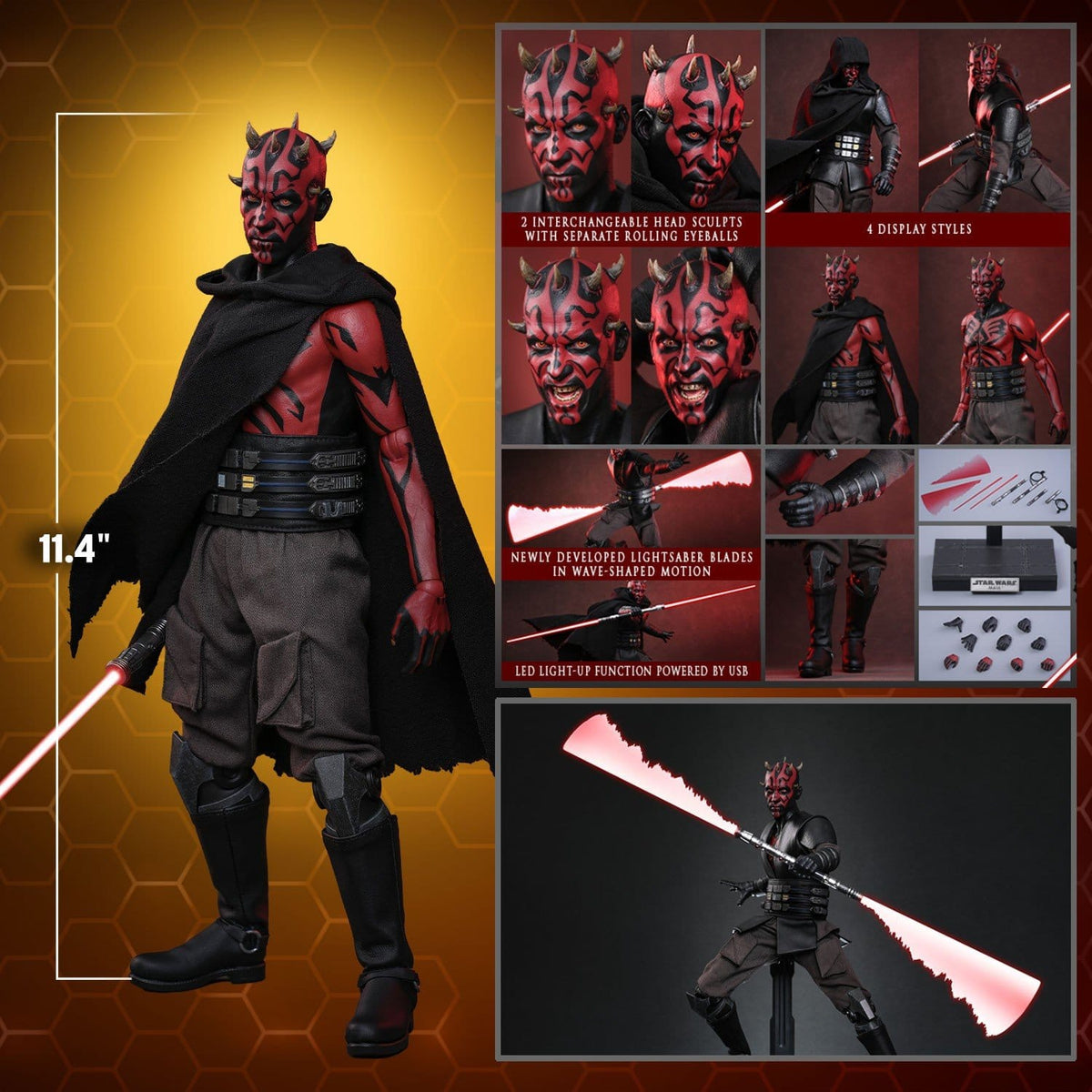 PRE-ORDER: Star Wars: Maul – Schattenlord, TV-Meisterwerk-Actionfigur, Maßstab 1:6, 29 cm