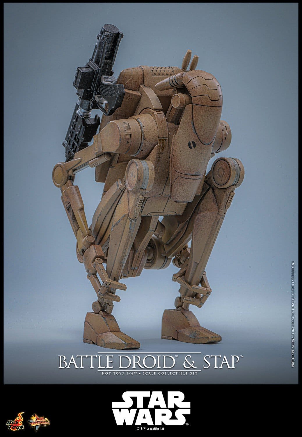 PRE-ORDER: Star Wars: The Phantom Menace Movie Masterpiece Actionfiguren Set 1/6 Battle Droid & STAP 32 cm