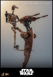 PRE-ORDER: Star Wars: The Phantom Menace Movie Masterpiece Actionfiguren Set 1/6 Battle Droid & STAP 32 cm