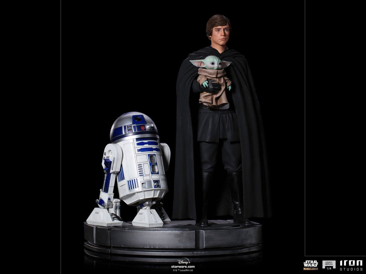 Star Wars - Legacy Replica Statue 1/4 - The Mandalorian - Luke Skywalker, R2-D2 & Grogu 54 cm