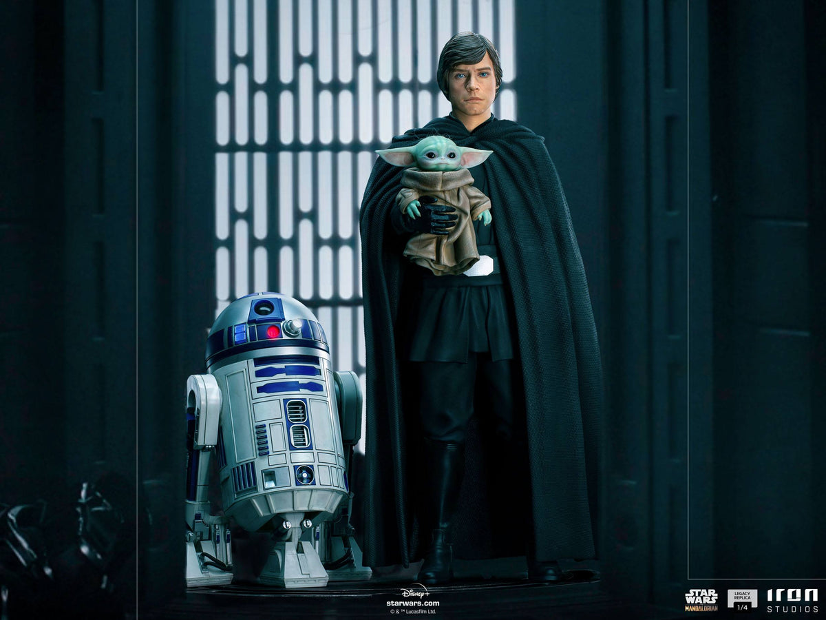 Star Wars - Legacy Replica Statue 1/4 - The Mandalorian - Luke Skywalker, R2-D2 & Grogu 54 cm