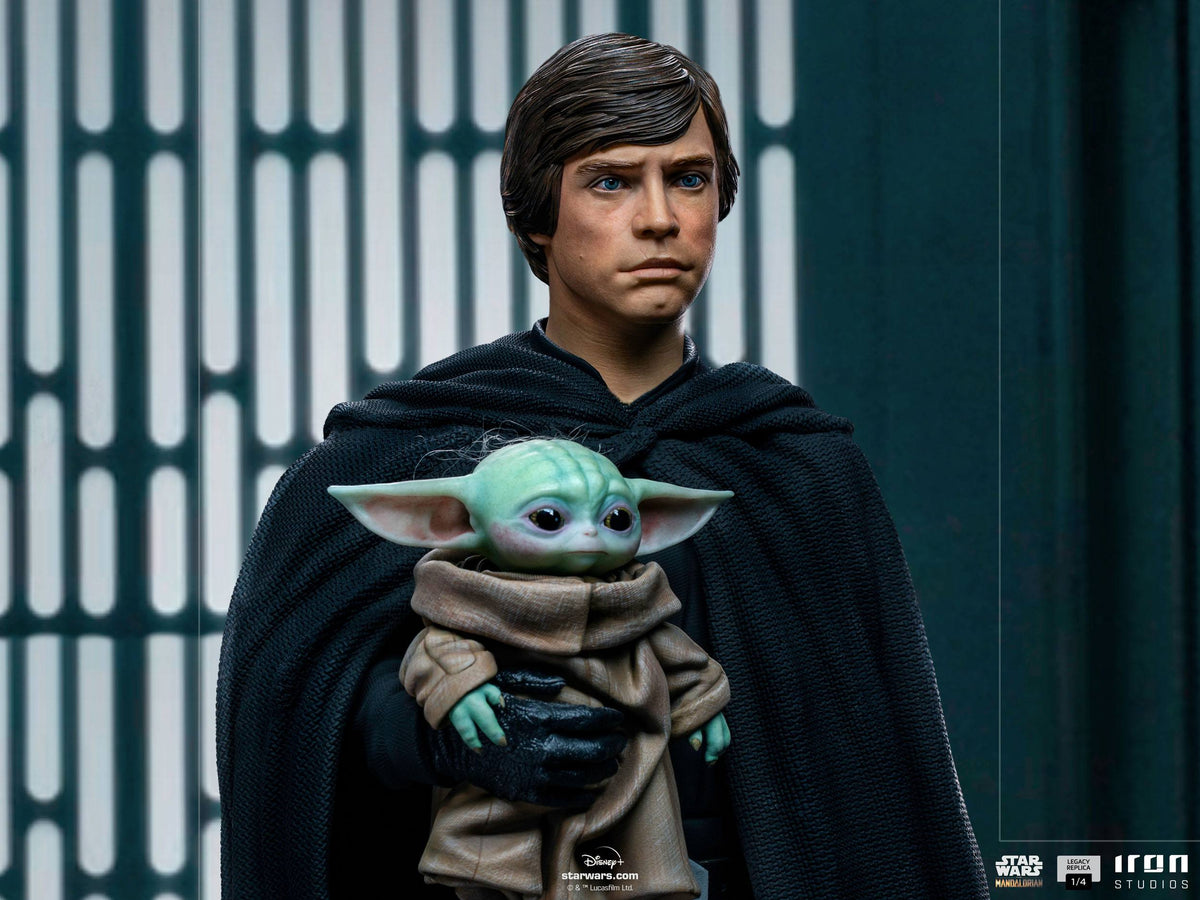 Star Wars - Legacy Replica Statue 1/4 - The Mandalorian - Luke Skywalker, R2-D2 & Grogu 54 cm