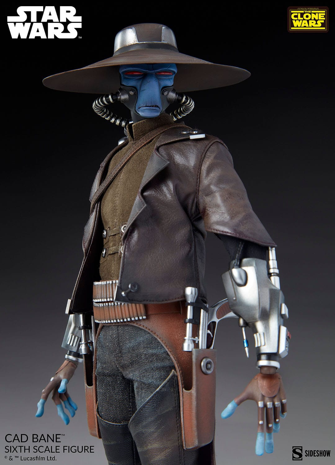 Figurine articulée Star Wars : La Guerre des Clones, échelle 1/6, Cad Bane, 32 cm