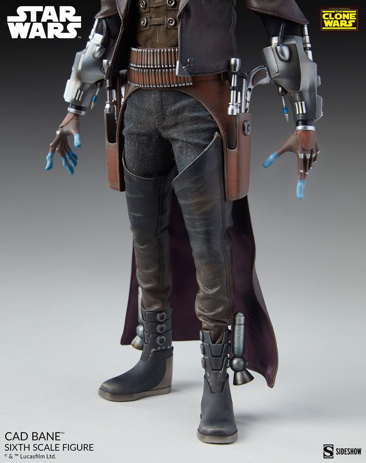 Figurine articulée Star Wars : La Guerre des Clones, échelle 1/6, Cad Bane, 32 cm