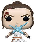Star Wars Episode IX POP! Movies Vinyl Figure Rey w/2 Light Sabers 9 cm